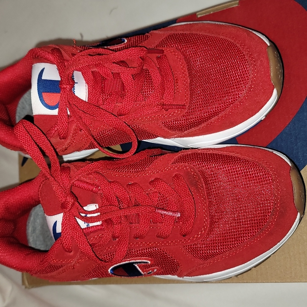 Red champion shoes w box EUC